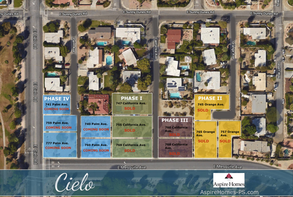 AspireHomes Palm Springs Aerial View